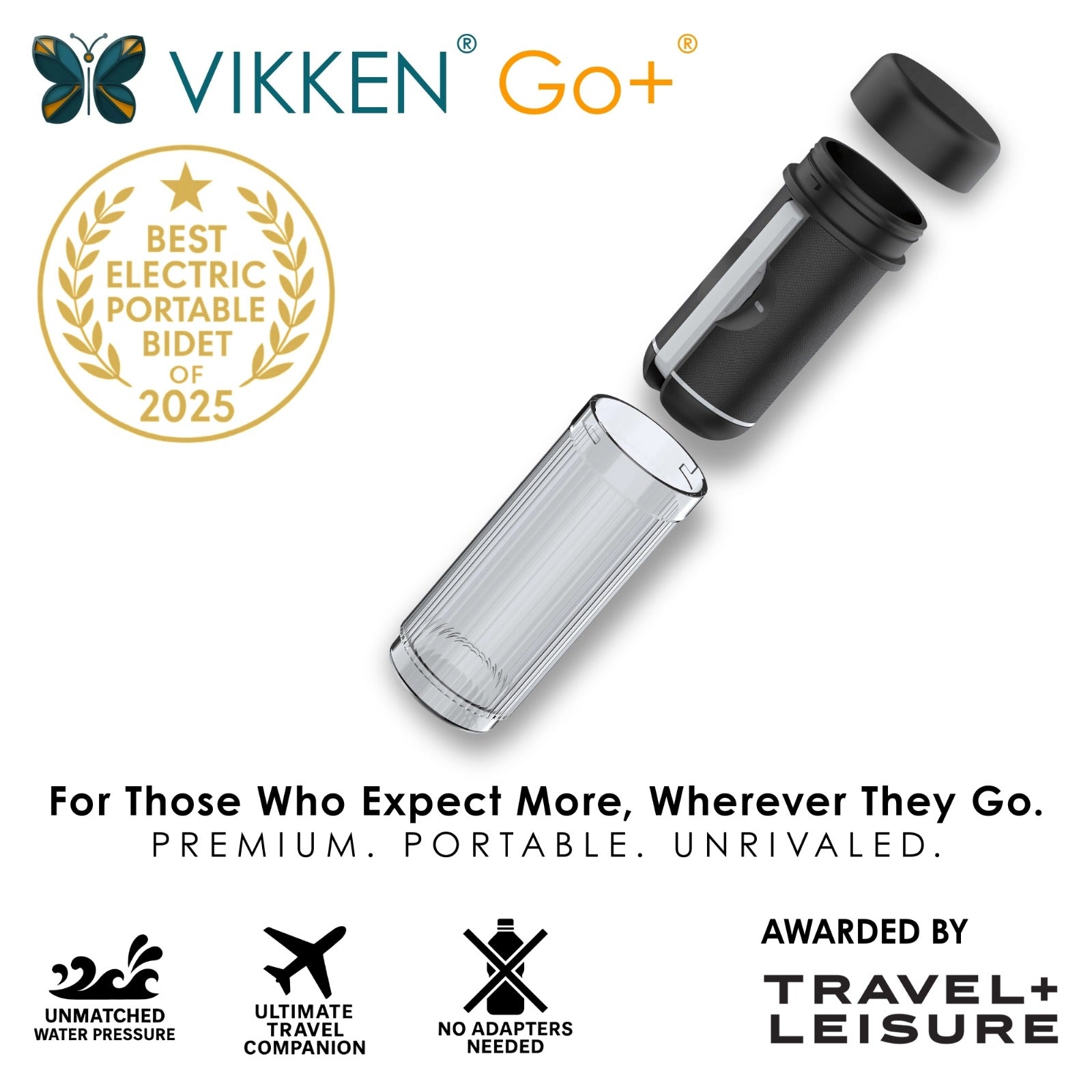 VIKKEN® Go+™ Named Best Electric Portable Bidet of 2024 by Travel + Leisure!
